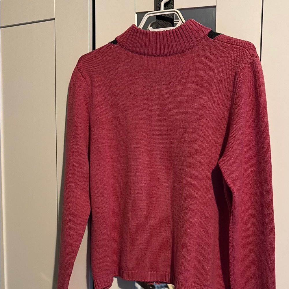 Saky made in Italy merino wool blend zippered cardigan XL - Picture 5 of 5